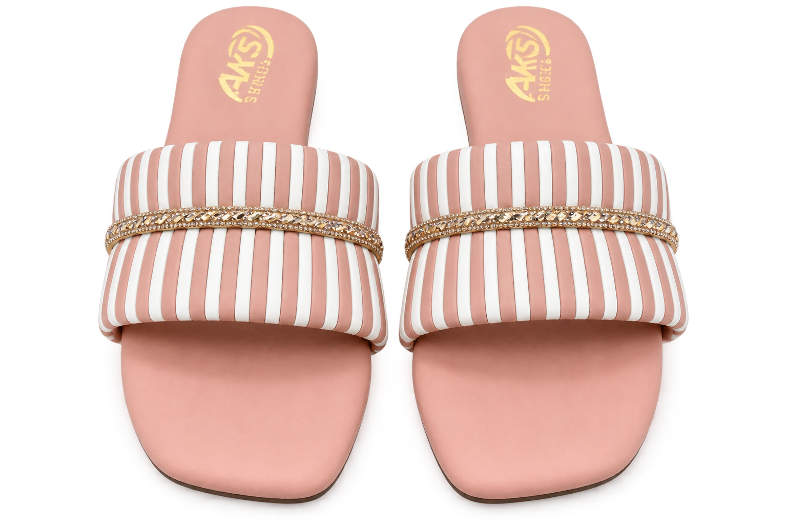HMT Step White Fancy Ladies Chappal
