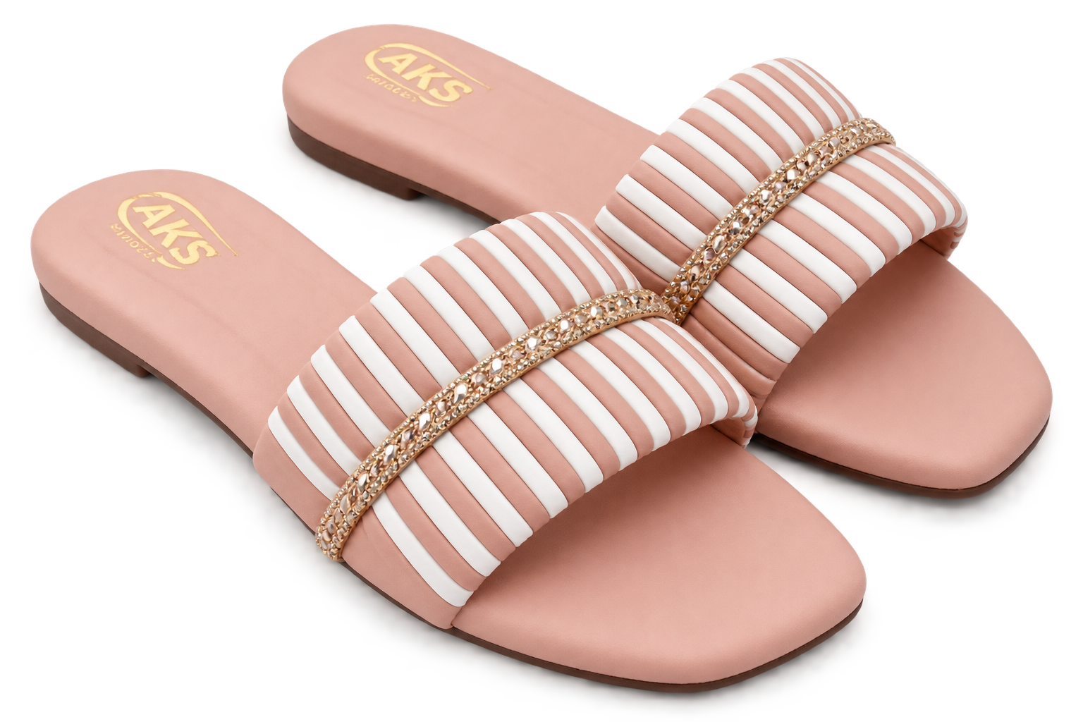 HMT Step White Fancy Ladies Chappal