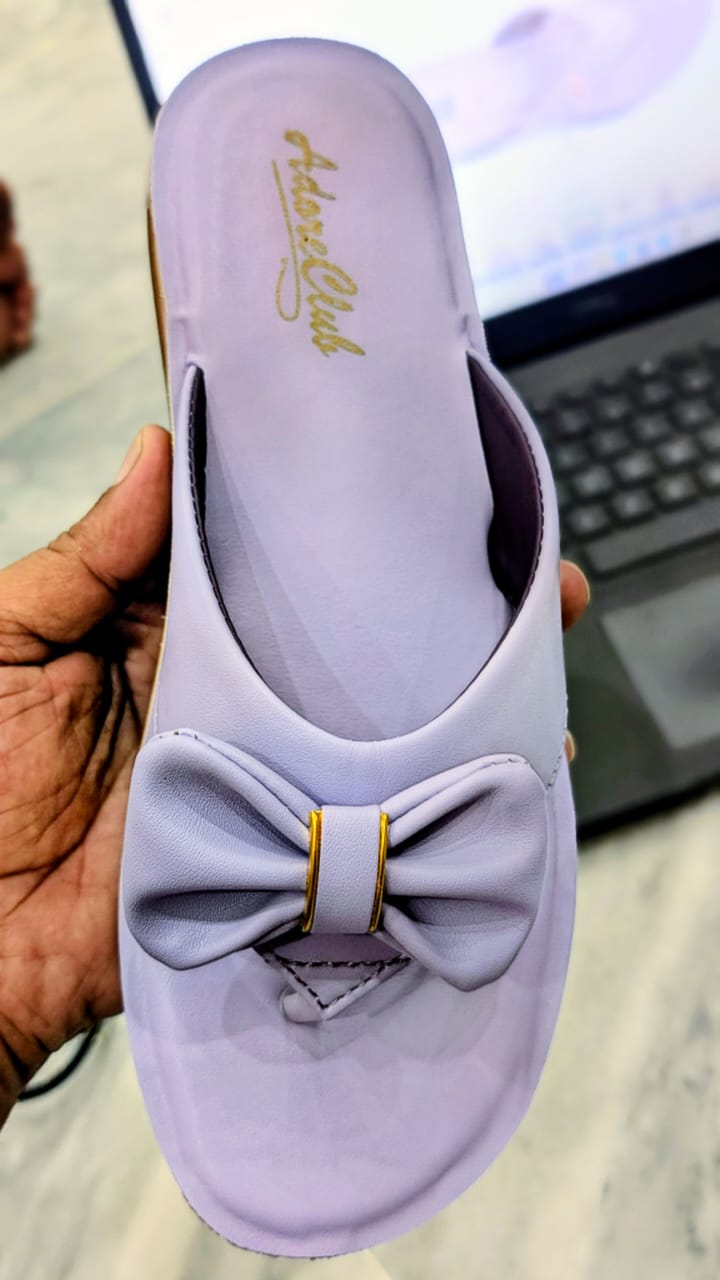 Women’s Bow Flat Sandals | Stylish Ladies Chappal – Size 6 to 10
