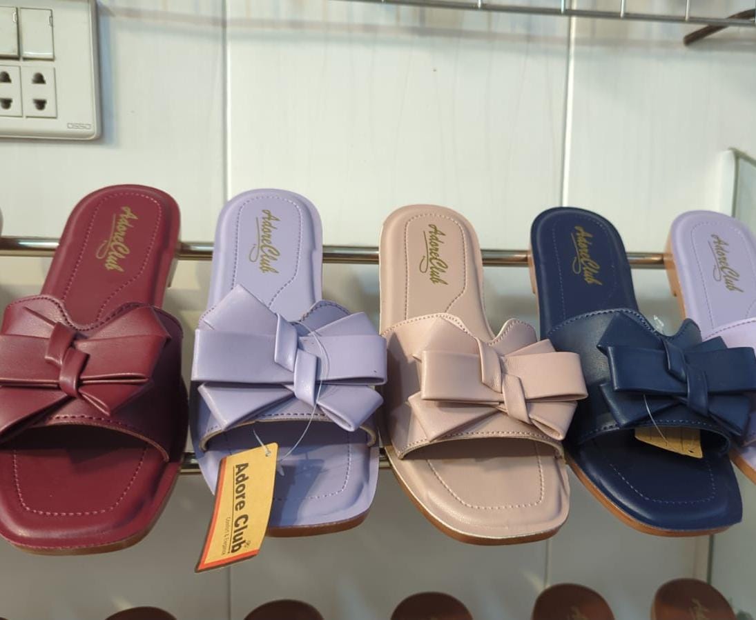Women’s Bow Flat Sandals | Stylish Ladies Chappal – Size 6 to 10