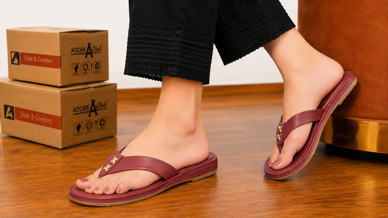 Women’s Stylish Flat Slippers | Trendy Ladies Chappal – Size 6 to 10
