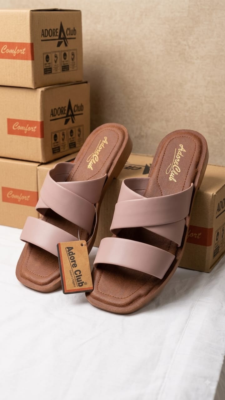 Women’s Stylish Cross-Strap Flat Sandals | Ladies Chappal – Size 6 to 10